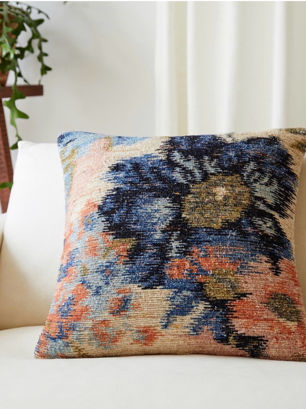 West Elm Floral Ikat Cushion Cover, Set of 2